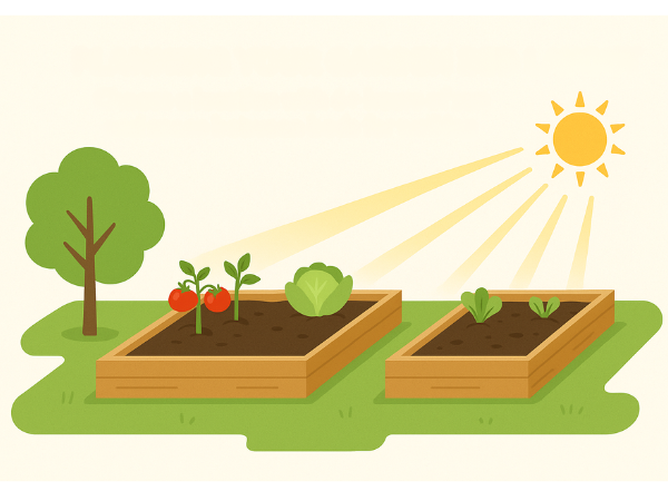 Choose a location that receives 6+ hours of sun each day photo