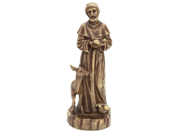 LuxenHome 25'' Saint Francis Garden Statue