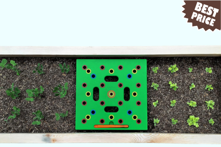 Seeding Square - Patented Seed and Seedling Spacer Tool for Bigger Harvests